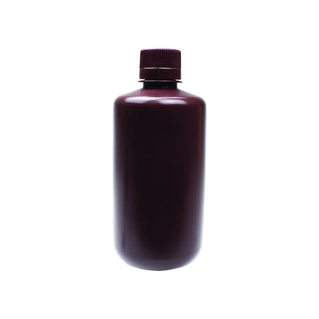 Reagent Bottle - Narrow Mouth - 1000 Ml, Amber, HDPE, 6PK